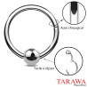 piercing anneau clip acier pour piercing oreille - Tarawa.com
