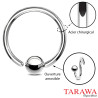 Piercing anneau nombril acier en vente sur Tarawa.om