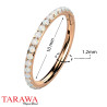 Vente d'anneau de piercing or rose avec opale - Tarawa.com