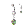 Piercing nombril Coeur cristal couleur - Tarawa.com
