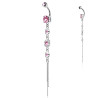 Piercing nombril pendant gemme rond