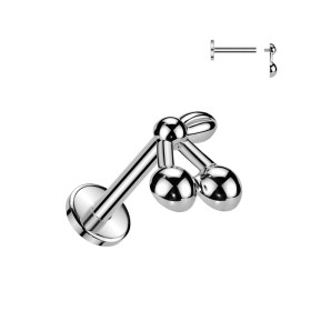 Piercing labret cerise en...
