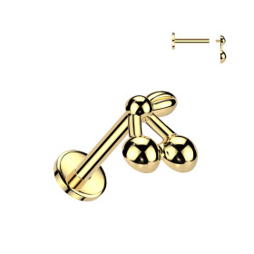 Piercing labret cerise en...
