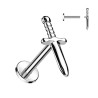 Piercing labret dague en titane