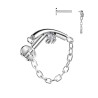 Piercing Labret Chaîne en Titane avec Cristal – Élégance et Originalité