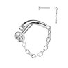 Piercing Labret Chaîne en Titane – Élégance et Modernité