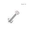 Piercing Labret en Titane avec Strass 3mm – Élégance et Confort