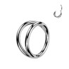 Piercing Anneau Double en Titane – Élégance et Originalité