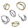 Piercing Anneau Double en Titane Doré – Élégance et Originalité