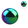 Bille de piercing titane 1.2 mm couleur acier cristal blanc - Tarawa piercing