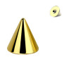 Bille spike en acier chirurgical doré 1.6mm