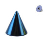Bille spike en acier chirurgical bleu 1.6mm