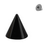 Bille spike en acier chirurgical noir 1.6mm