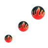 Bille acrylique flamme filetage 1.6mm