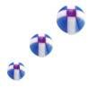 Bille acrylique mix couleur filetage 1.2mm