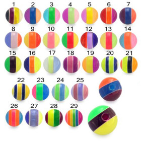bille acrylique 1.6mm mix...