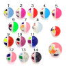 Bille acrylique unie et fantaisie filetage 1.6mm