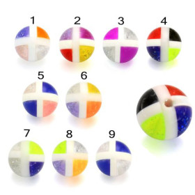 bille acrylique croix...