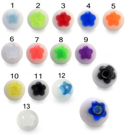 Bille acrylique fleur...