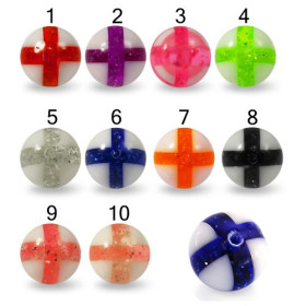 Bille acrylique multi croix...