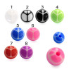 Bille acrylique peace UV filetage 1.6mm