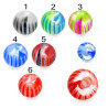 Bille acrylique fantaisie coloré filetage 1.6mm