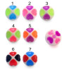 Bille acrylique motif cœur filetage 1.6mm