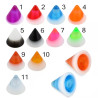 Bille cône acrylique bout coloré filetage 1.6mm