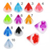 Bille cône acrylique fleur central filetage 1.6mm