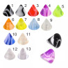 Bille cône acrylique mixte couleur filetage 1.2mm