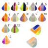 Bille cône acrylique rayé couleur filetage 1.6mm