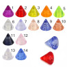 Bille cône acrylique transparent pailleté filetage 1.2mm