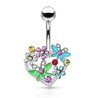Piercing nombril coeur couleur - Tarawa.com