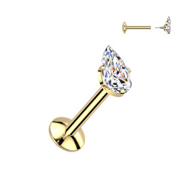Piercing Labret Titane Doré...