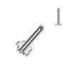 Barre Labret en Titane avec Base Fleur – Filetage Interne