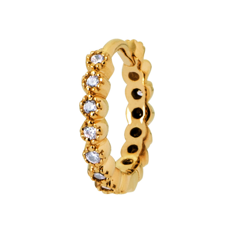Créole Serti Strass Tout le Tour en Argent 925 Plaqué Or – Vendue à l’unité Créole Serti Strass Tout le Tour en Argent 925 Plaqué Or – Vendue à l’unité