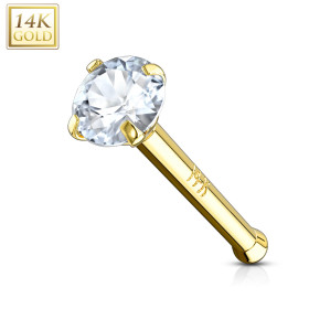 Piercing nez or jaune 14...