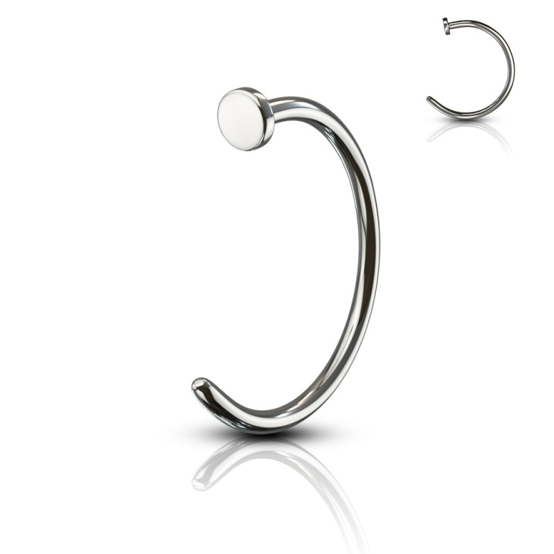 Piercing nez anneau ouvert en titane naturel – fin et minimaliste