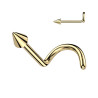 Piercing nez courbé en titane doré avec pointe – Look audacieux et minimaliste