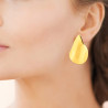 Boucles d’oreilles en acier inoxydable doré – Style moderne et audacieux