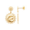 Boucles d’oreilles soleil en plaqué or 18 carats – Éclat radieux et style unique (vendues à la paire)
