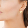 Boucles d’oreilles soleil en plaqué or 18 carats – Éclat radieux et style unique (vendues à la paire)