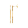 Boucles d’oreilles pendantes en plaqué or – Barres serties de zirconium (vendues à la paire)