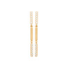 Boucles d’oreilles pendantes en plaqué or – Barres serties de zirconium (vendues à la paire)