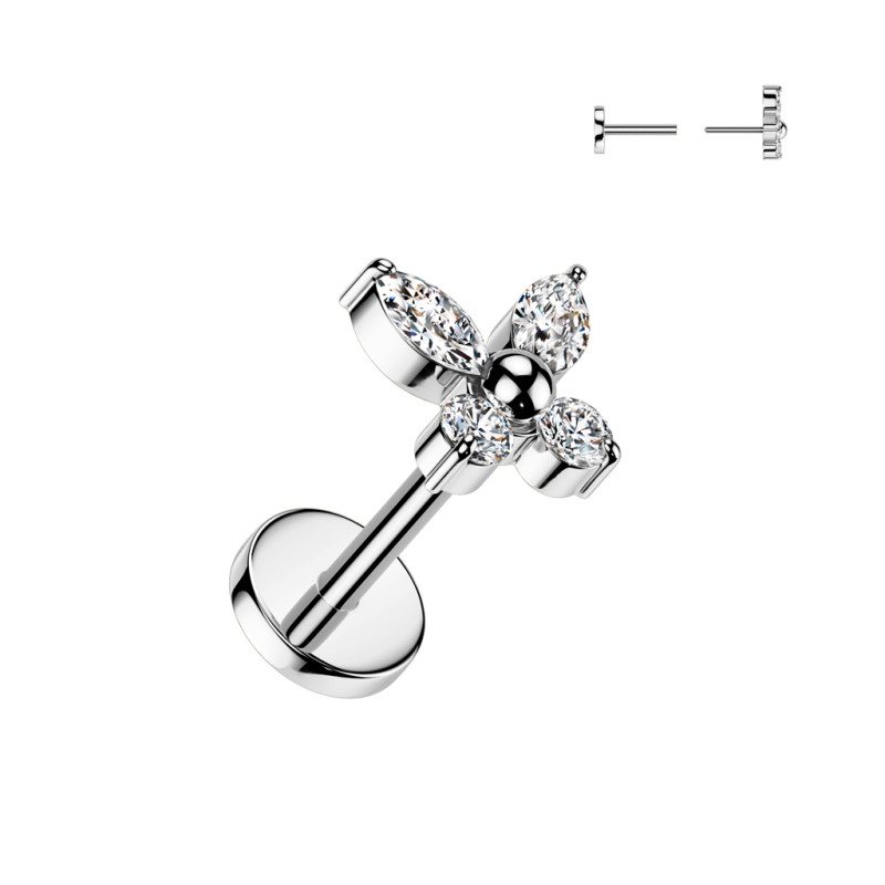 Piercing nez papillon en titane avec zirconium – Finesse et éclat naturel Piercing nez papillon en titane avec zirconium – Finesse et éclat naturel