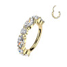 Piercing nez anneau en titane doré avec zirconiums – Finesse et éclat luxueux