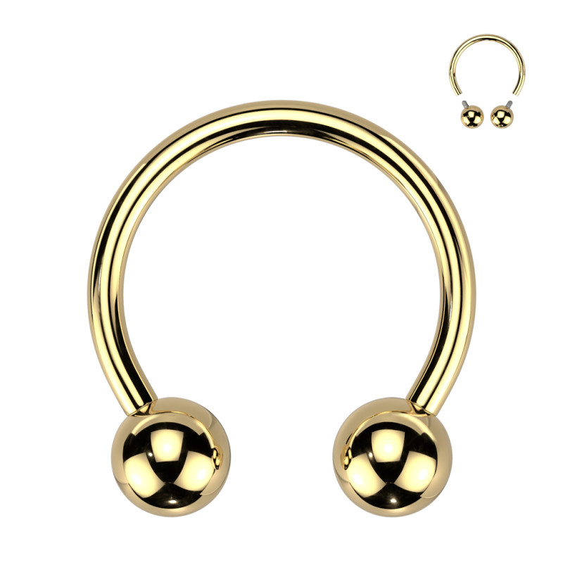 Piercing fer à cheval en titane doré 4mm x 12mm – Élégance et résistance haut de gamme Piercing fer à cheval en titane doré 4mm x 12mm – Élégance et résistance haut de gamme