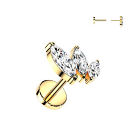 Piercing nez en titane doré...