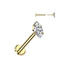 Piercing nez en titane doré...