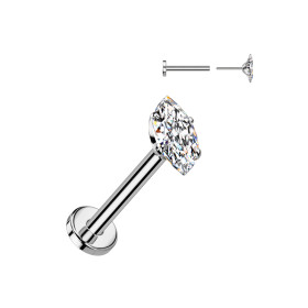 Piercing nez en titane gris...